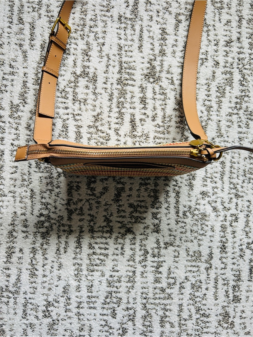 Style & Co. Rainbow Woven Straw Crossbody Bag NWOT - Picture 6 of 14